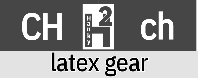 Hanky Code Pair Arrow for latex gear / CHARCOAL