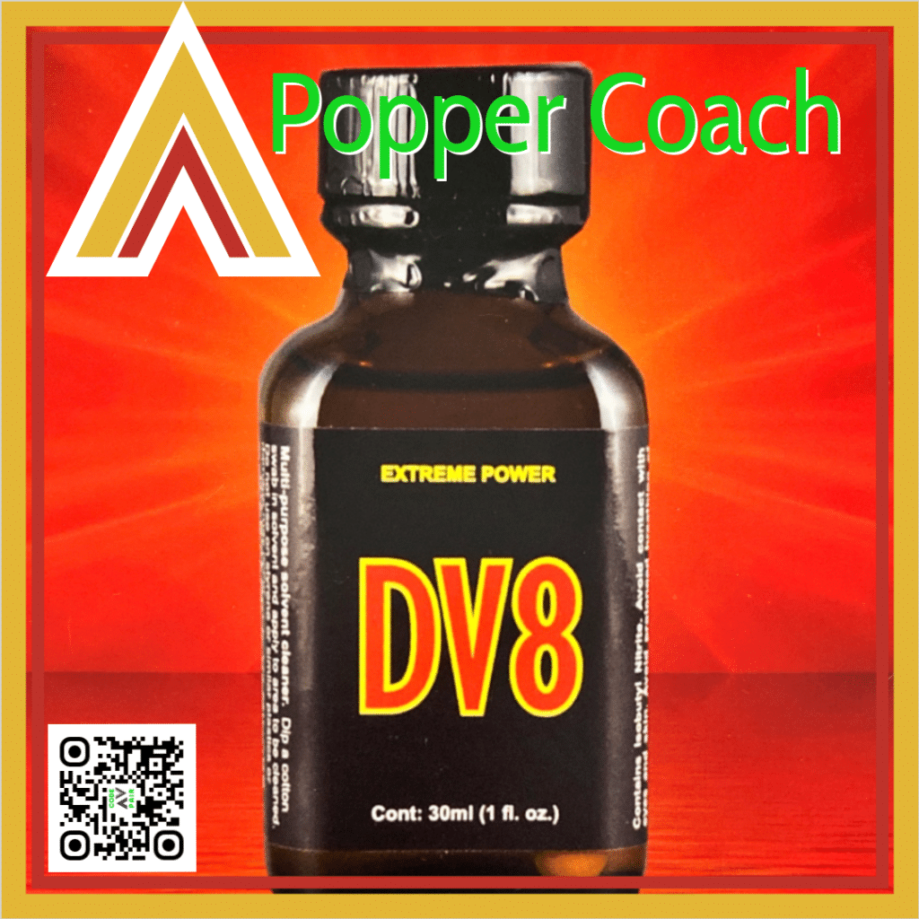 popper bottle with dv8 brand and popper coach code pair up