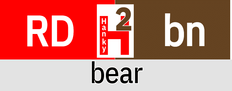 Hanky Code Pair Arrow for bear / RED 2 brown