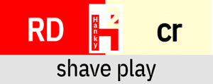 Hanky Code Pair Arrow for shave play fetish / RED 2 cream
